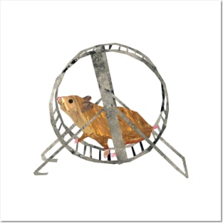 Hamster in Wheel Posters and Art